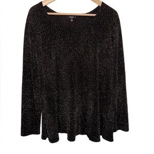 EUC Premise Studio Sparkly Black Blouse